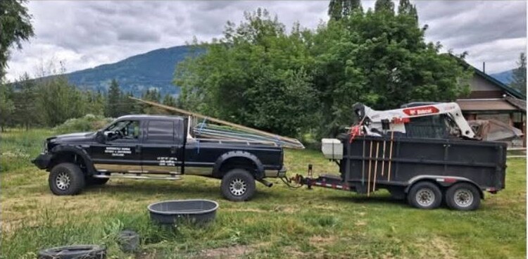 Bradley Weston’s truck, trailer and loading equipment prepared to assist residents during wildfire risk.