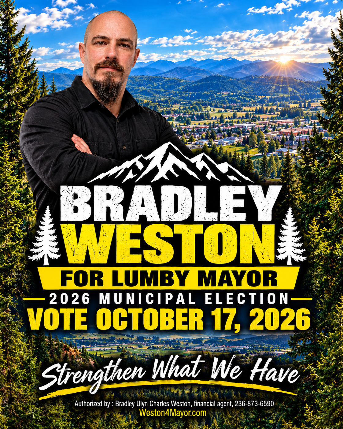 Bradley Weston, candidate for Mayor of Lumby